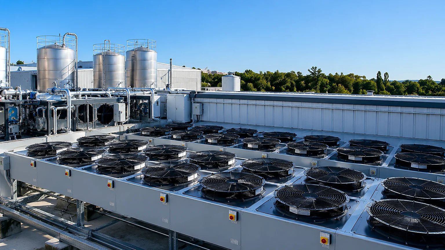 Commercial HVAC chiller equipment